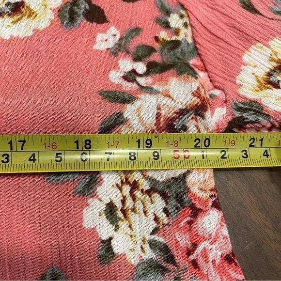 SOUTHERN Stitch Women's Tunic Bell Sleeve Bohemian Tie Back Pink Floral Size M - Picture 5 of 7